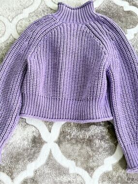 H&M Lilac Knit Sweater - Purple Size M